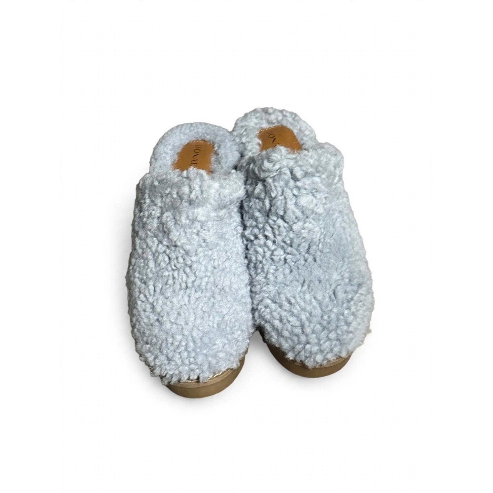 Donald Pliner SAMMIE Shearling Mule Clog - Light Blue/Grey Size US 6.5M